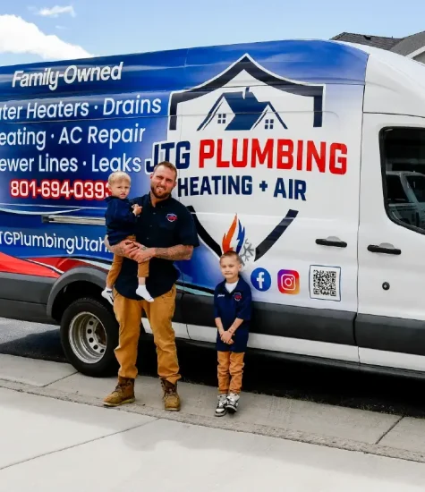 Plumbing, Heating, and Air Services in Kaysville Utah, Layton, Ogden, and Salt Lake City - Services by JTG Plumbing Heating & Air.